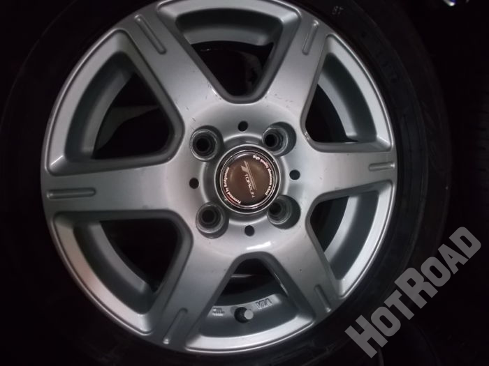 【中古アルミセット】TOPRUN 13インチ4H100　ダンロップ EC202 155/65R13　4本