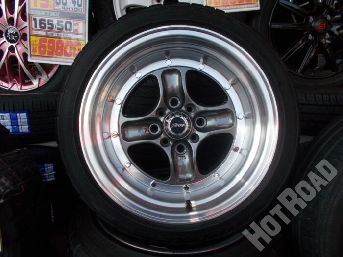 【中古アルミセット】X-RACE 15インチ 4H100/4H114.3　TOYO プロクセススポーツ T1R 195/45R15 4本