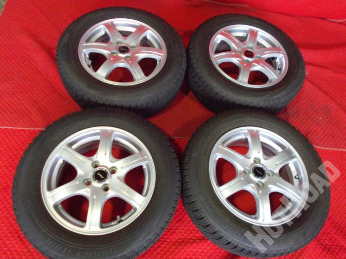 【中古スタッドレスセット】ブリヂストン VRX 185/65R15　15インチ4H100　アルミセット4本