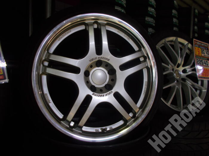 【中古アルミセット】RAYS ボルクレーシング プログレッシブスポーク 19インチ 5H114.3　KINFOREST / NITTO 215/35R19  225/35R19　4本