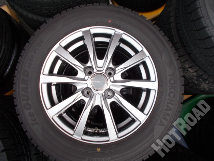 【中古スタッドレスセット】ヨコハマ ice GVARD　165/70R14　GRASS　14インチ 4H100　アルミセット4本