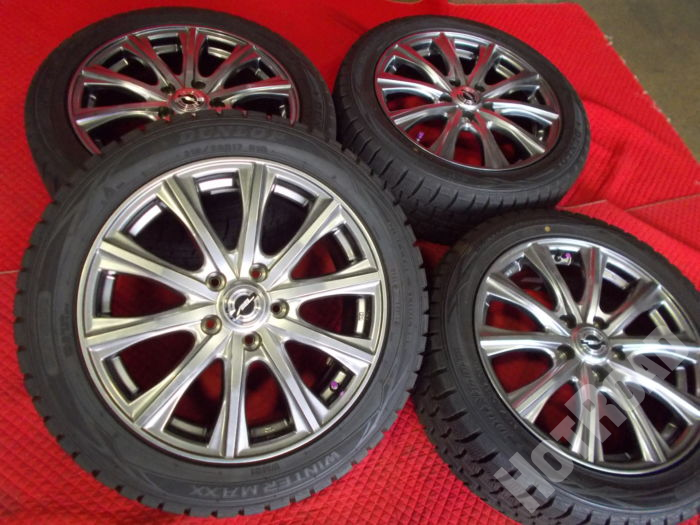 【中古スタッドレスセット】ダンロップ ウィンターマックス 215/50R17　17インチ5H114.3　アルミセット4本