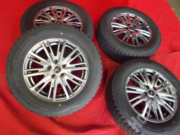 【中古スタッドレスセット】ダンロップ ウインターマックス 195/65R15　15インチ5H100　アルミセット4本