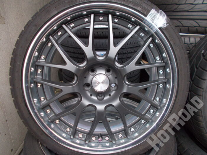 【中古ホイールタイヤセット】Weds MAVERICK 19ｲﾝﾁ 5H100　HIFLY 225/35R19　アルミセット4本