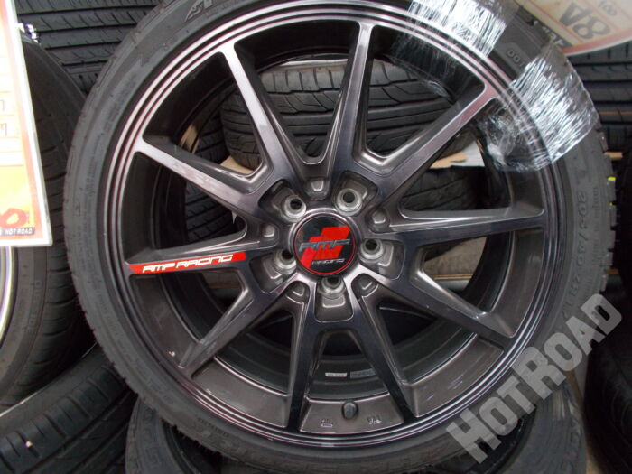 【中古ホイールタイヤセット】RMP RACING 17ｲﾝﾁ 5H100　ATR SPORT 205/40R17　アルミセット4本