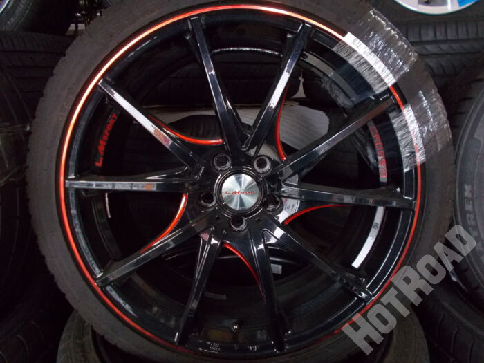 【中古ホイールタイヤセット】LM SPORT 18ｲﾝﾁ 5H100　ATR SPORT 215/40R18　アルミセット4本