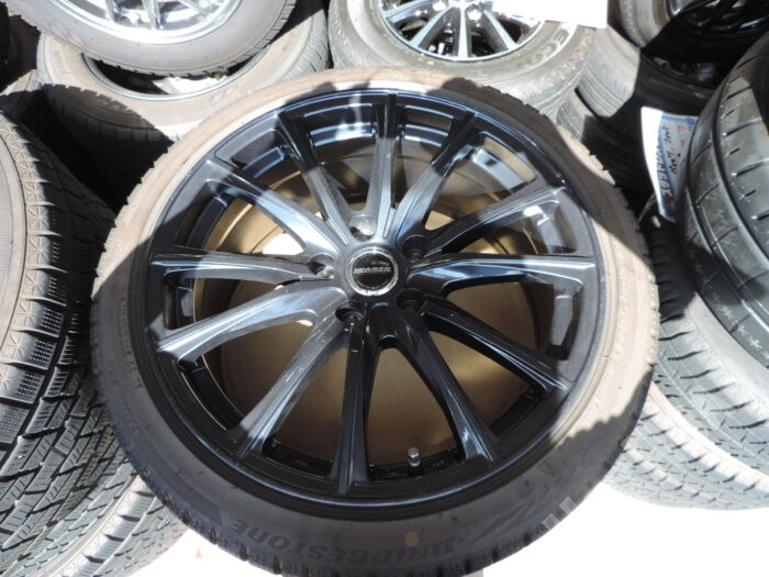 【中古スタッドレスセット】ブリヂストン ブリザックVRX2　225/40R18　WAREN　18インチ 5H114.3　アルミセット4本