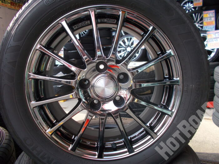 【中古ホイールタイヤセット】ECO FORME 16ｲﾝﾁ 5H114.3　KUMHO 205/55R16　4本セット