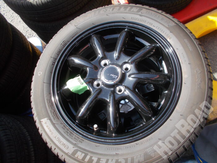 【新品ホイール+中古タイヤ】ZACK　14インチ　4H100　ミシュラン　155/65R14　4本セット