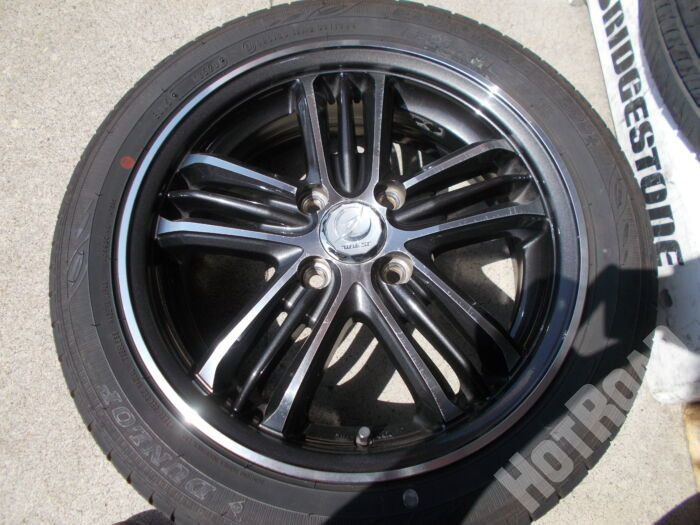 【中古ホイールタイヤセット】ダンロップ  ENASAVE　165/55R15　15インチ 4H100　アルミセット4本