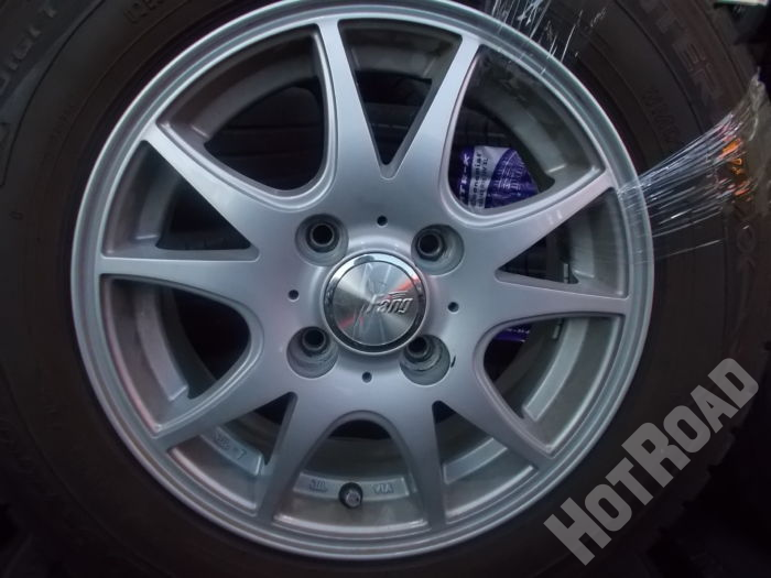 【中古スタッドレスセット】ダンロップ WINTERMAXX 155/80R13 2016年製 13インチ4H100 アルミセット　4本