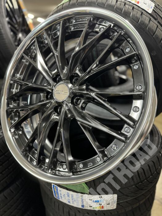 【美品】WORK SCHWERT ブルネン 20インチ 5H114.3 アルミホイール(新品) 225/35R20 2023年製(新品)4本セット 東郷店