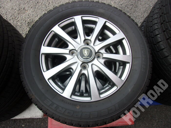 【中古スタッドレスセット】ブリヂストン 155/65R13 マナレイ 13インチ 4H100 アルミセット4本