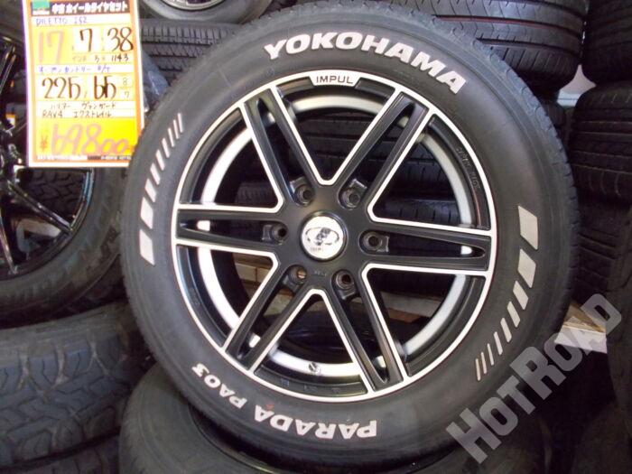 【中古タイヤホイールセット】IMPUL 17インチ 6H139.7 ヨコハマ PARADA 215/60R17 4本