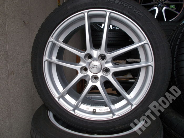 【中古セット】TRD sportivo 17インチ5H100 ZEETEX 215/45R17 4本 トヨタナット専用ホイール
