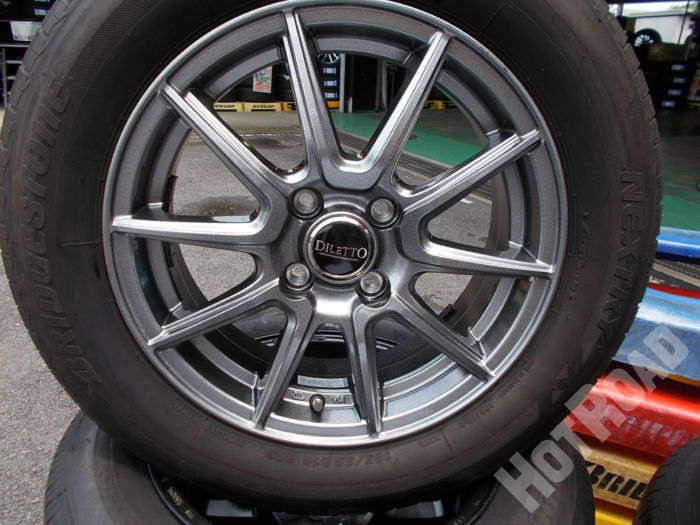 【中古セット】DILETTO S52 15インチ4H100 ブリヂストン ネクストリー 185/65R14 4本