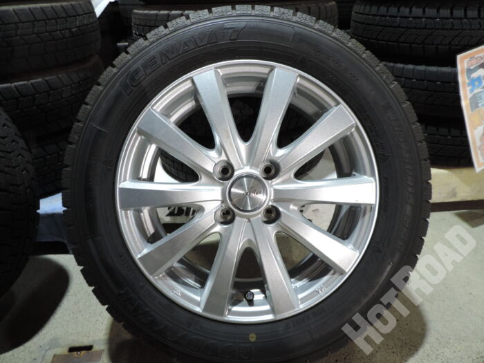 【中古スタッドレスセット】 Weds ravrion RS01 15インチ グッドイヤー ICE NAVI 7 185/60R15 4本セット