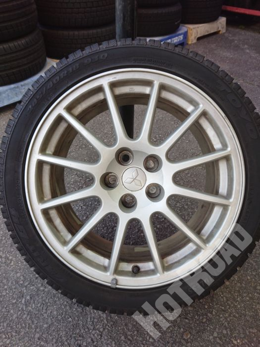 東郷店 三菱 ランエボX 純正 18インチ アルミセット